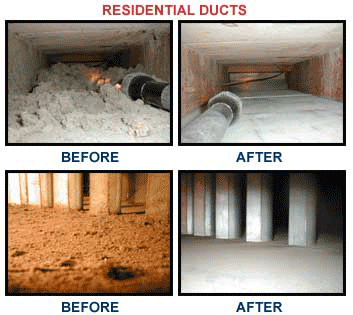 Air Ducts Before and After